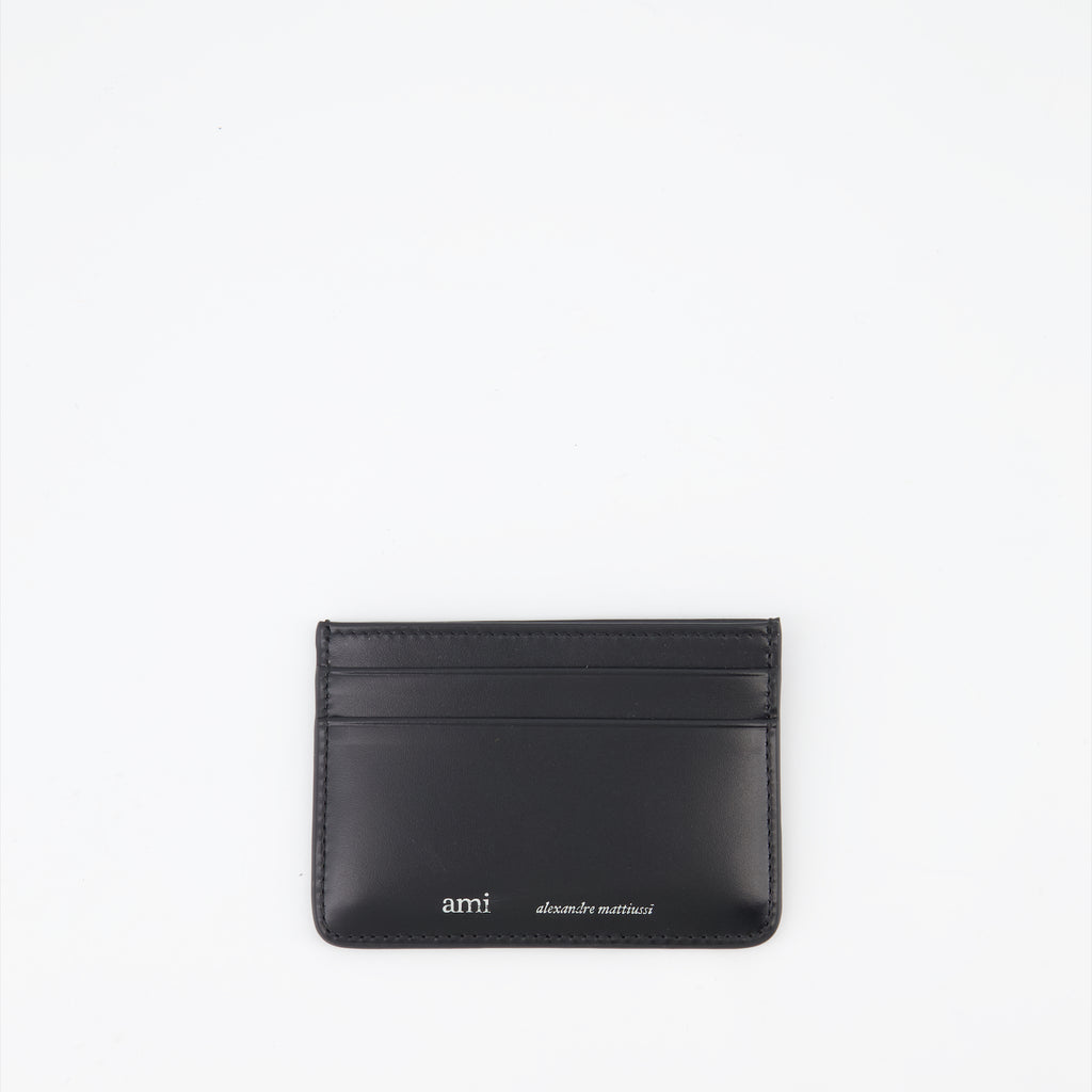 Small leather goods Leather card holder Ami PARIS Black Man