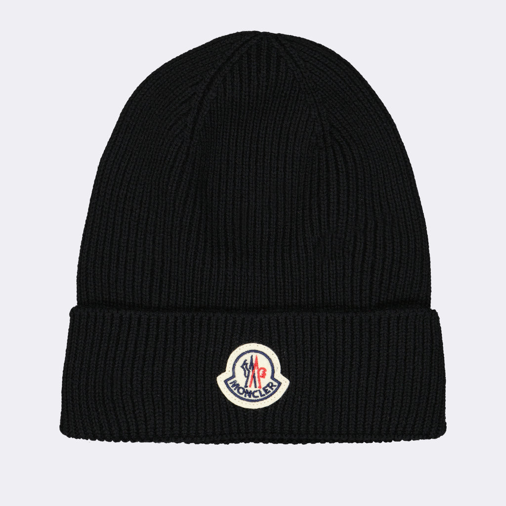 Hats, caps and beanies Logo beanie Moncler Black Man