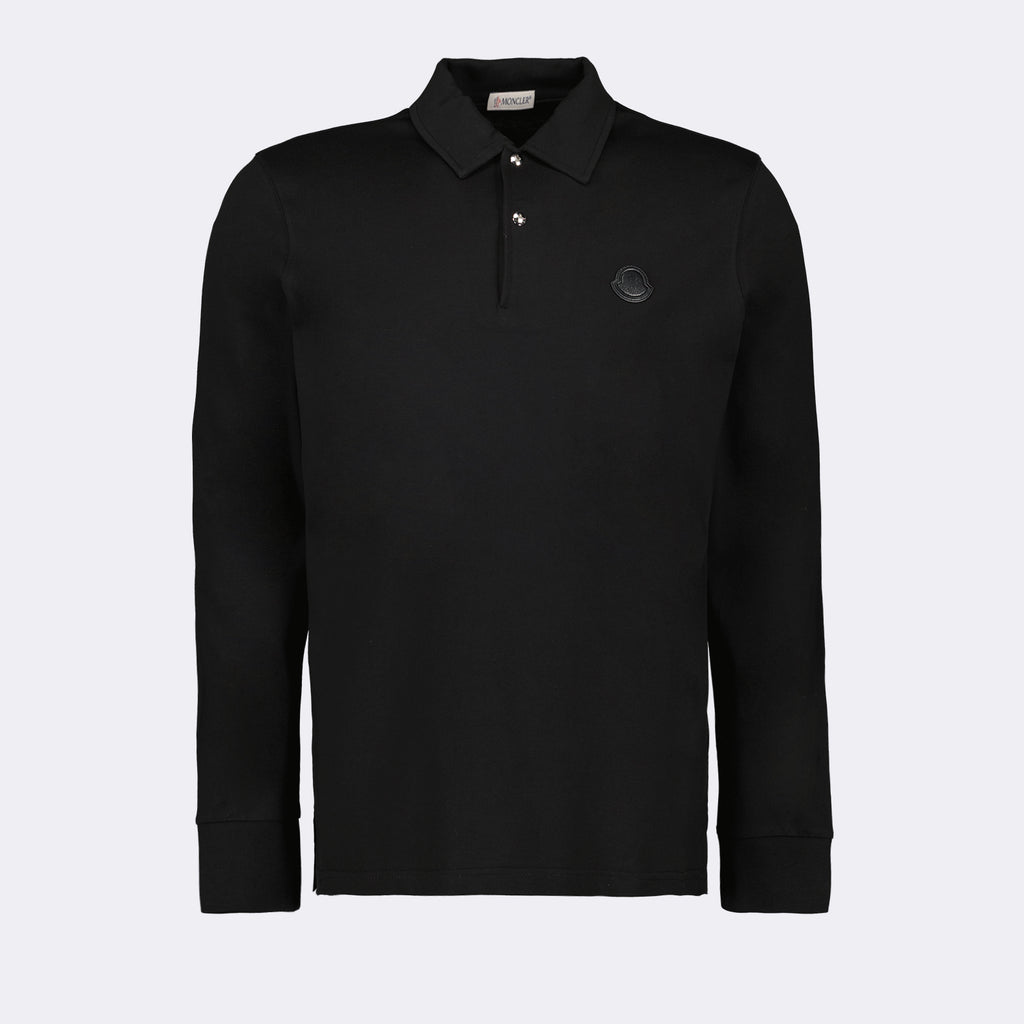 Polos Polo à logo Moncler Negro Homme