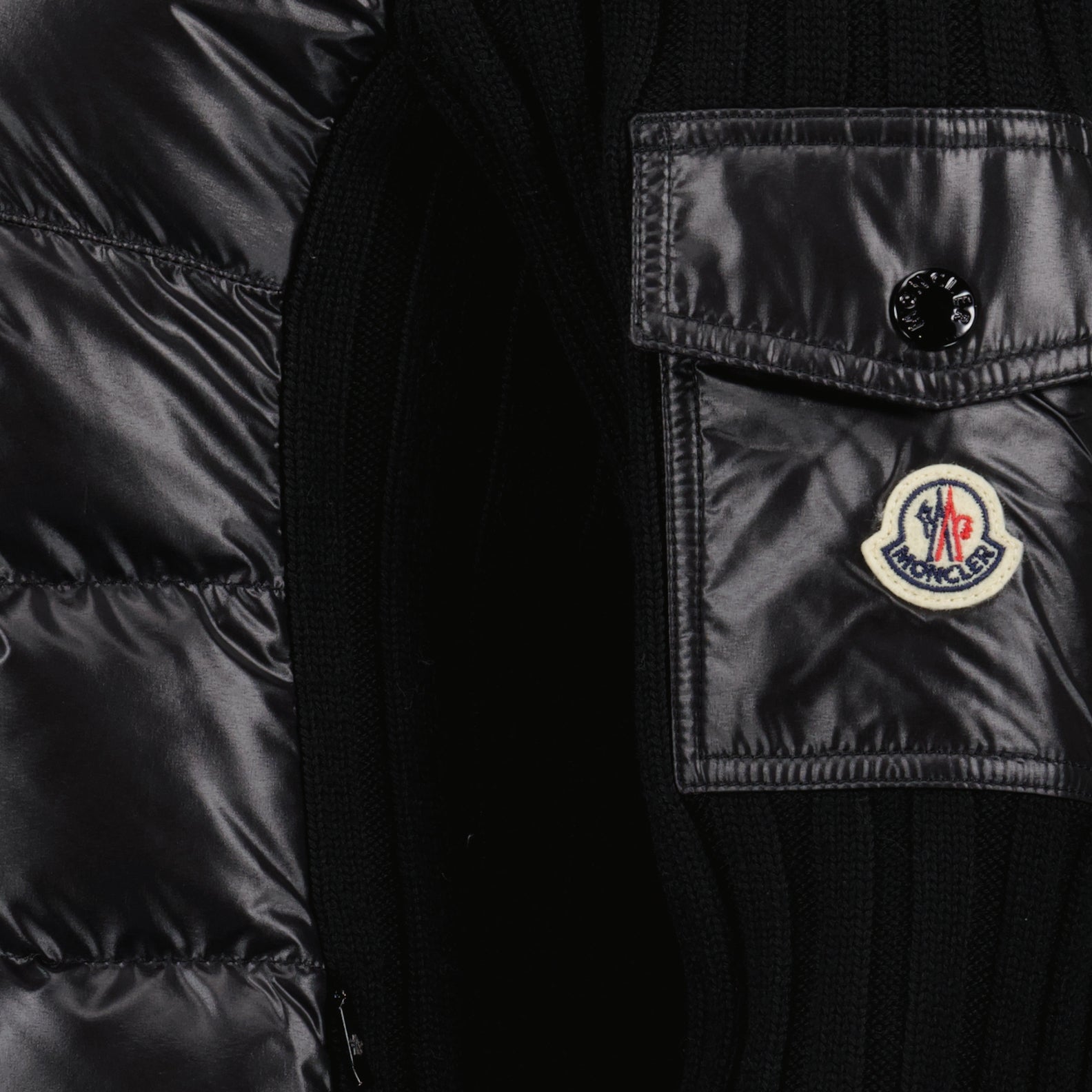 Jaquetas Veste bi-matière Moncler Preto Femme
