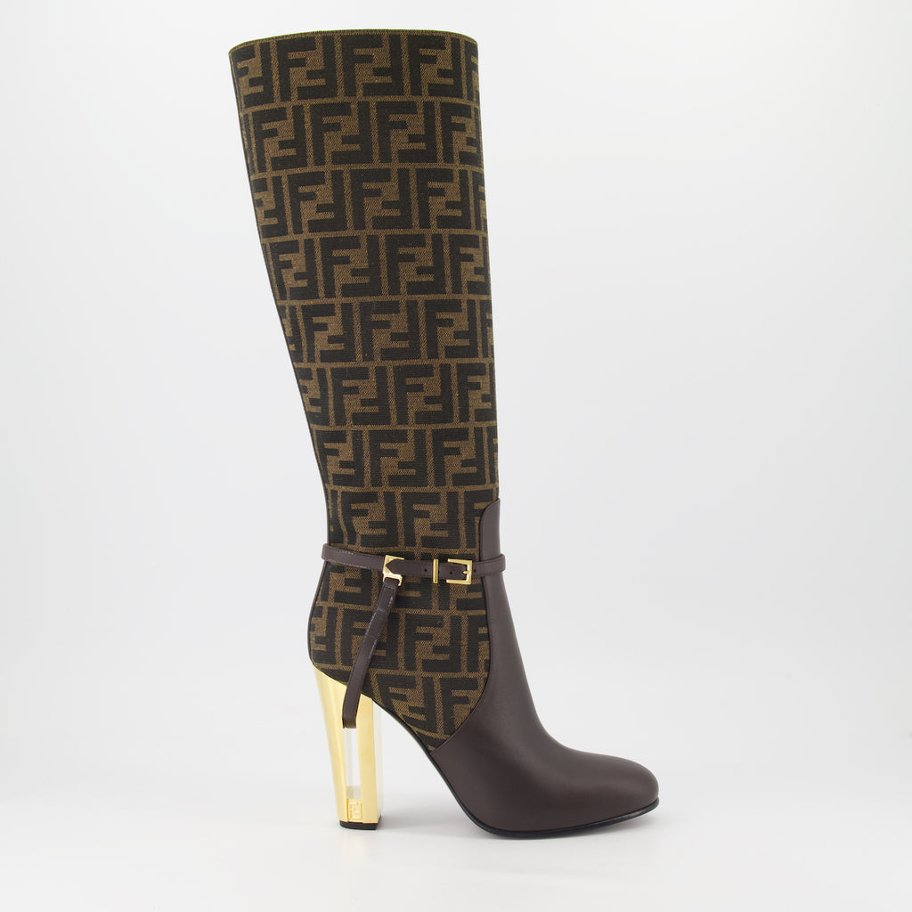 Boots Delfina Heeled Boots Fendi Brown Women