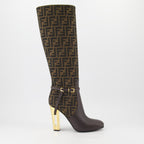 Boots Delfina Heeled Boots Fendi Brown Women