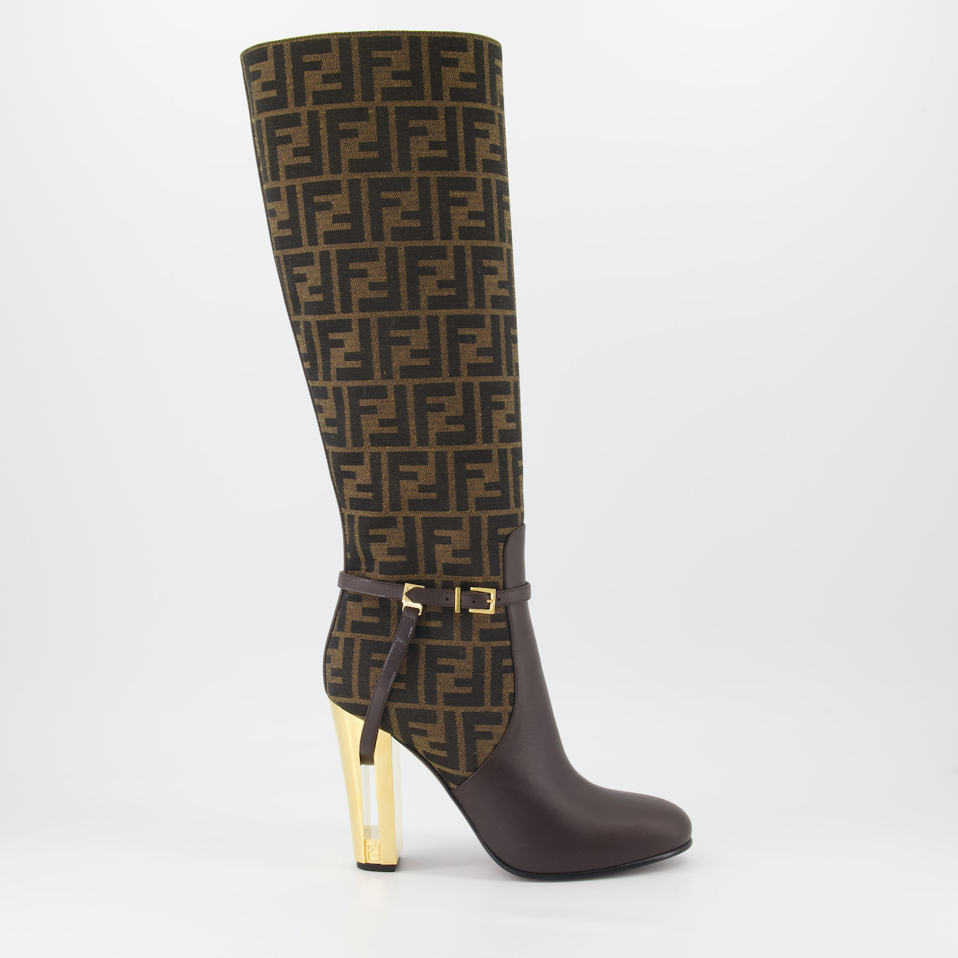 Boots Delfina Heeled Boots Fendi Brown Women
