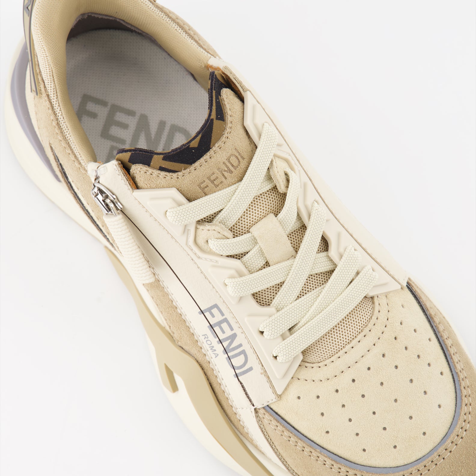 Baskets Baskets Fendi Flow Fendi Beige Femme