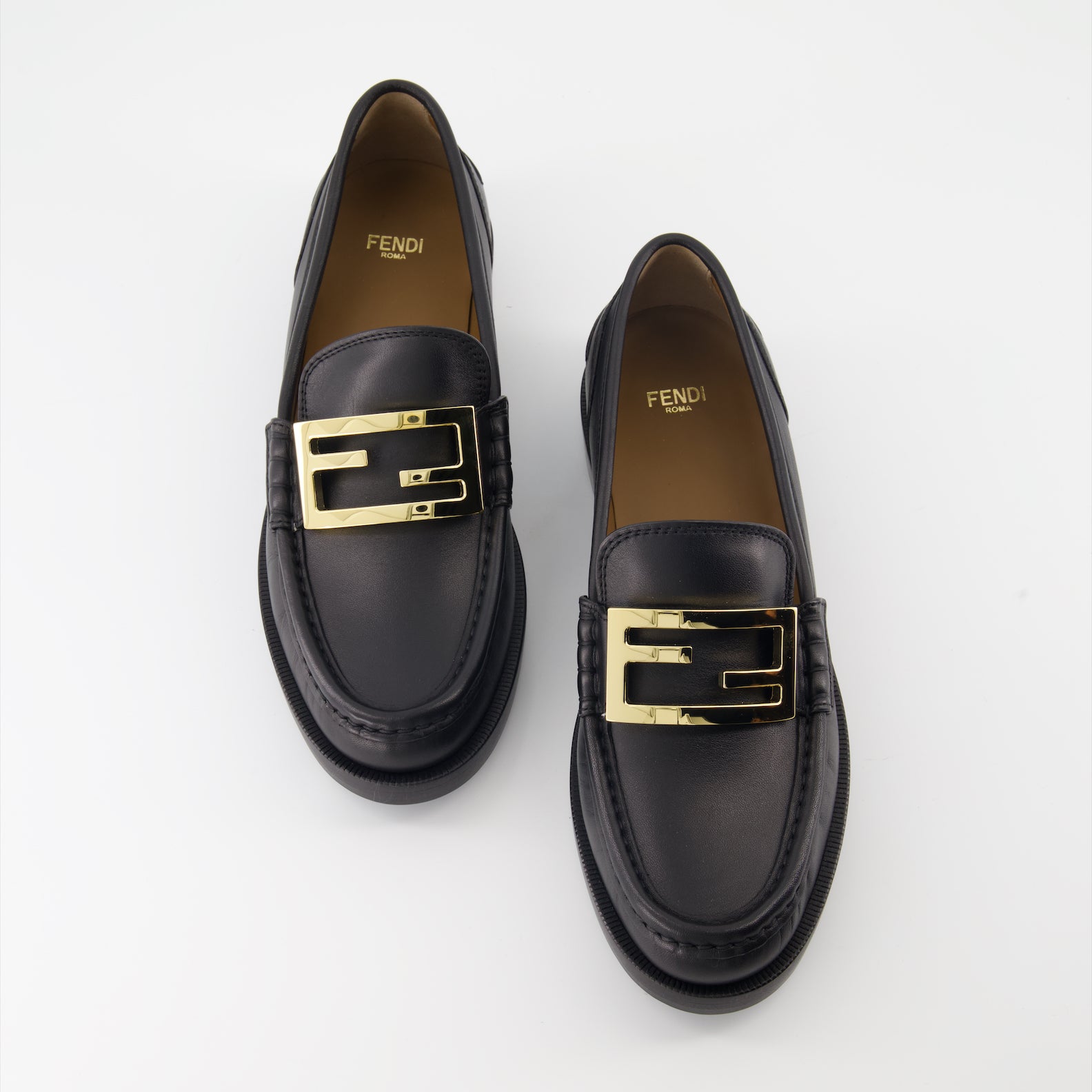 Mocassins Mocassins Baguette Fendi Noir Femme
