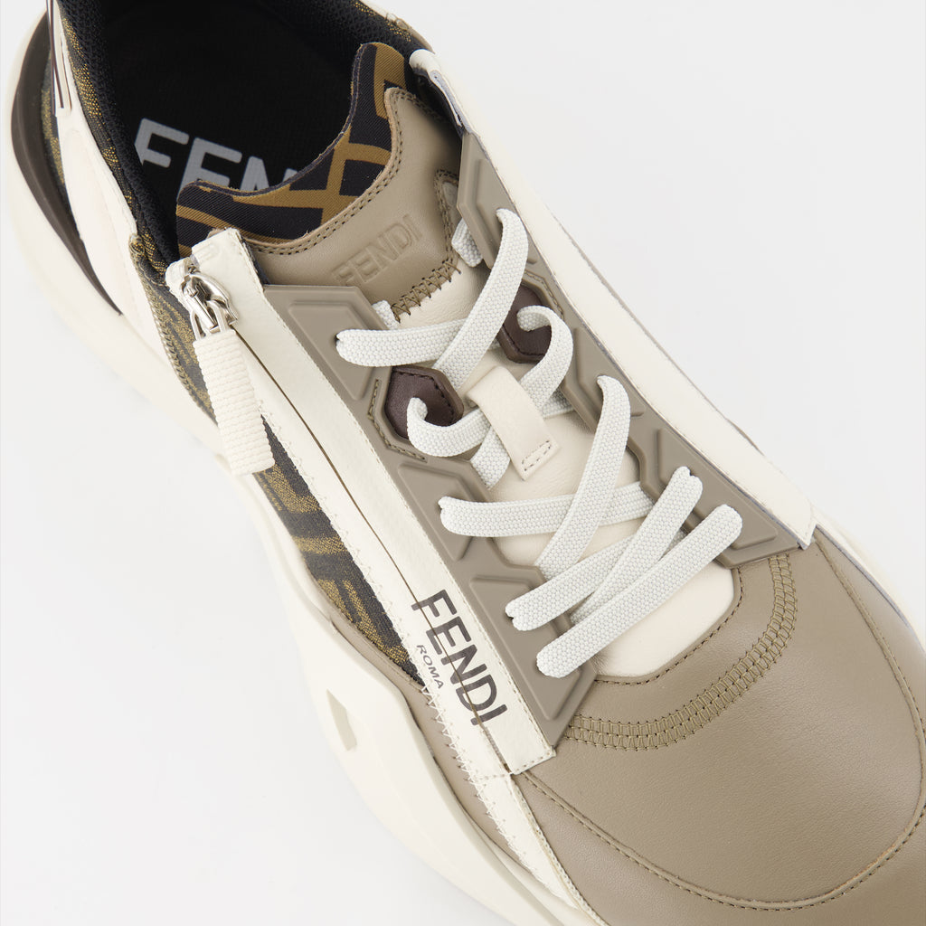 Baskets Baskets Fendi Flow Fendi Beige Homme