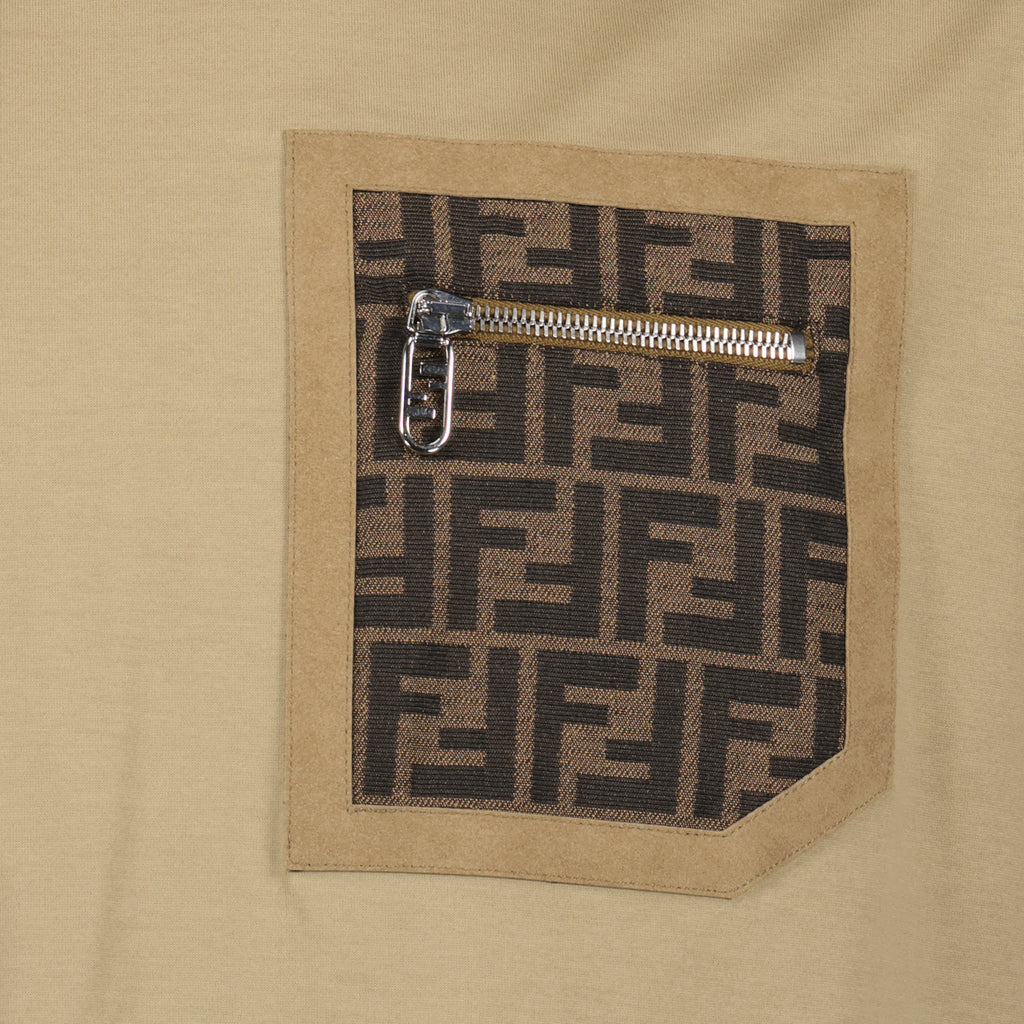 Camisetas T-shirt FF Fendi Bege Homme