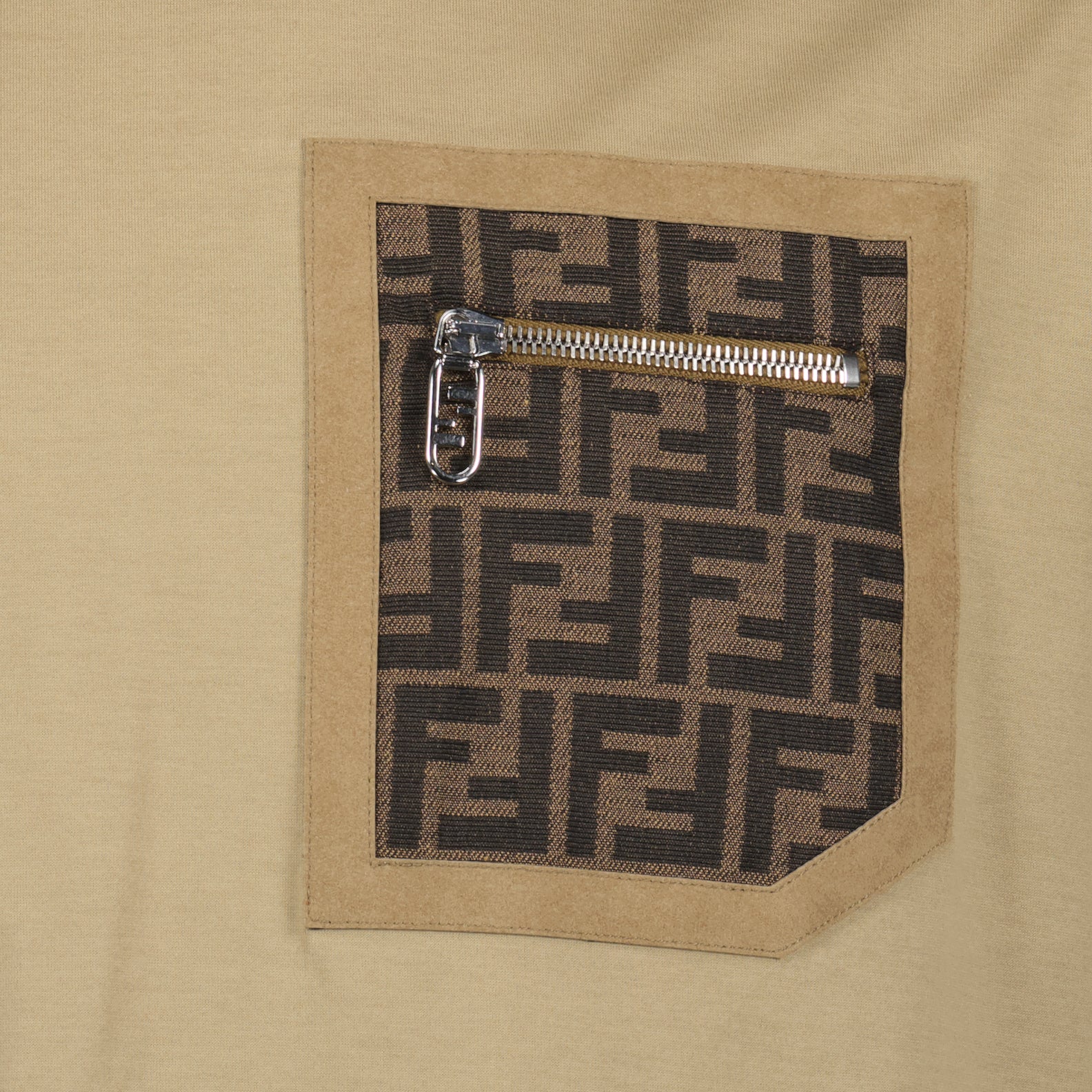 Camisetas T-shirt FF Fendi Bege Homme