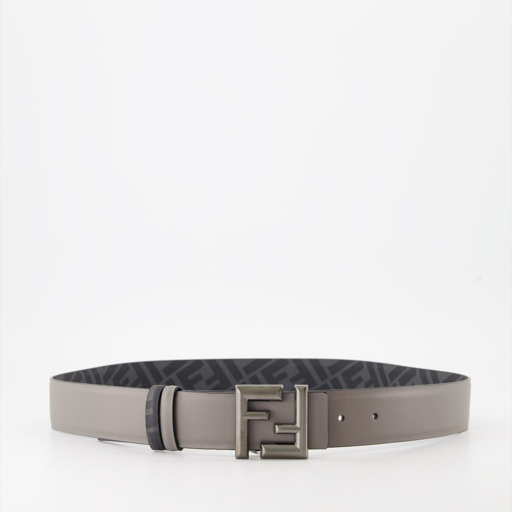 Cintos Ceinture FF Rounded Fendi Cinza Homme