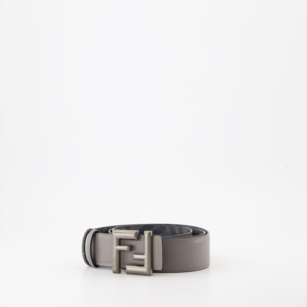 Cintos Ceinture FF Rounded Fendi Cinza Homme