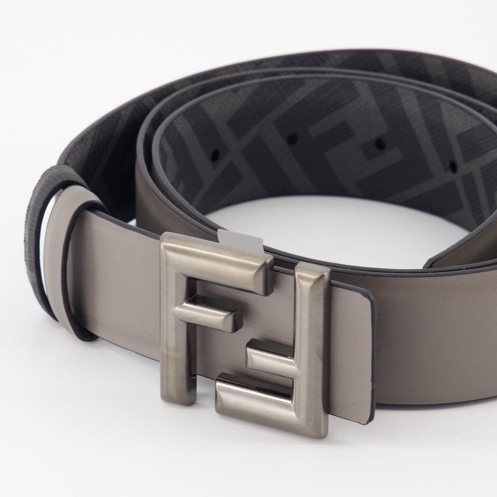 Cintos Ceinture FF Rounded Fendi Cinza Homme