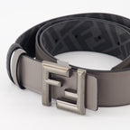 Cintos Ceinture FF Rounded Fendi Cinza Homme