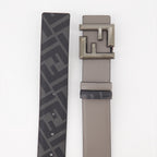 Cintos Ceinture FF Rounded Fendi Cinza Homme