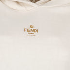 Felpe Sweat à capuche réversible Fendi Bianco Femme