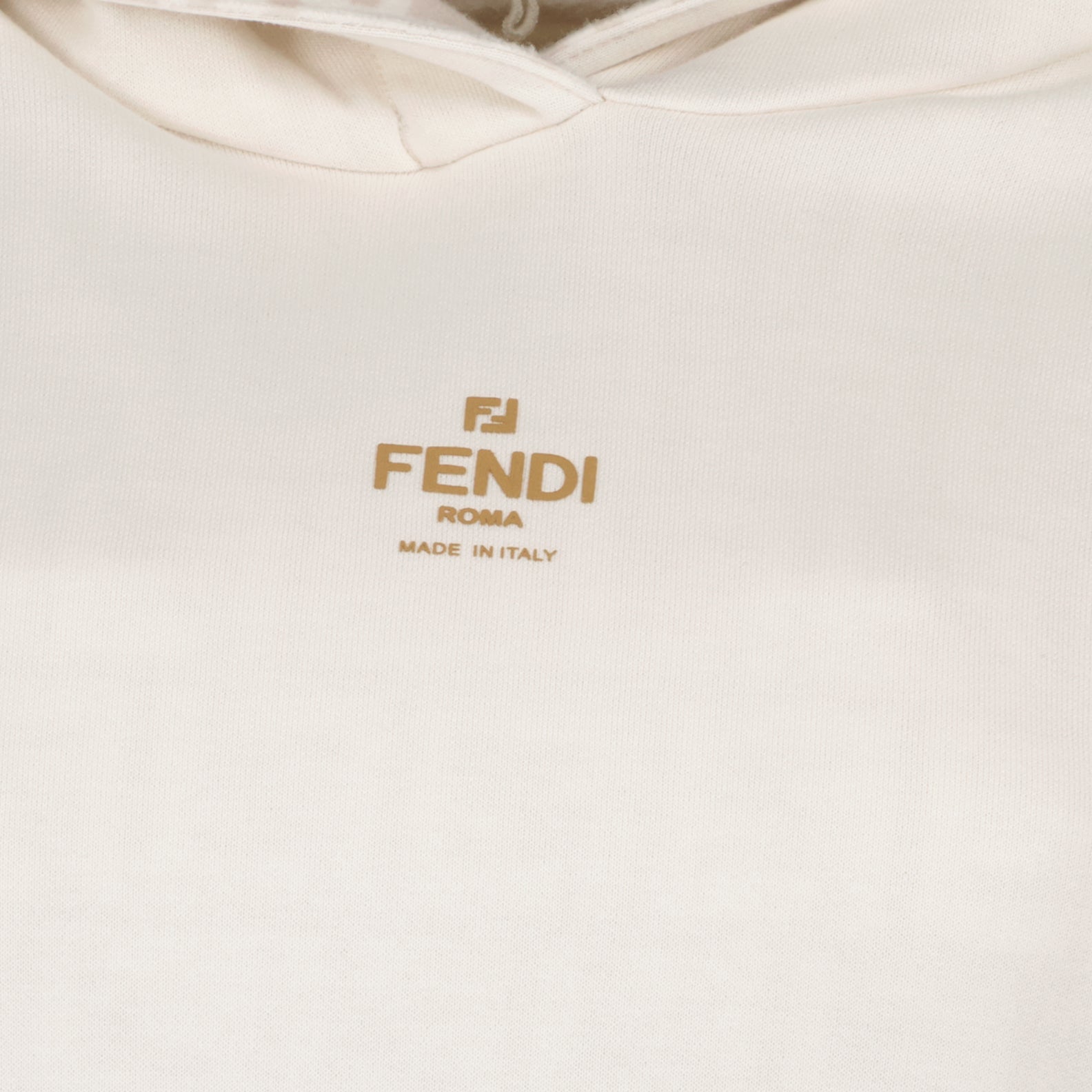 Felpe Sweat à capuche réversible Fendi Bianco Femme