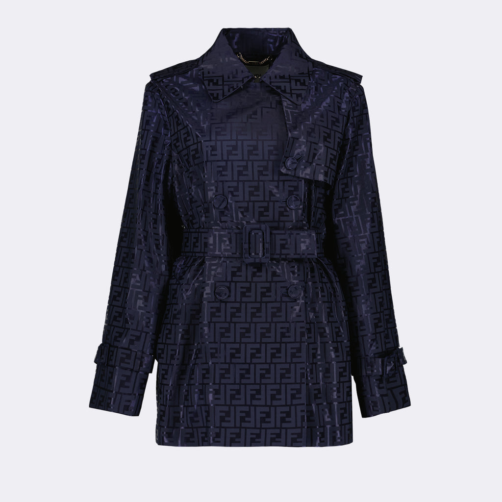 Mäntel Trench-coat FF Fendi Blau Femme