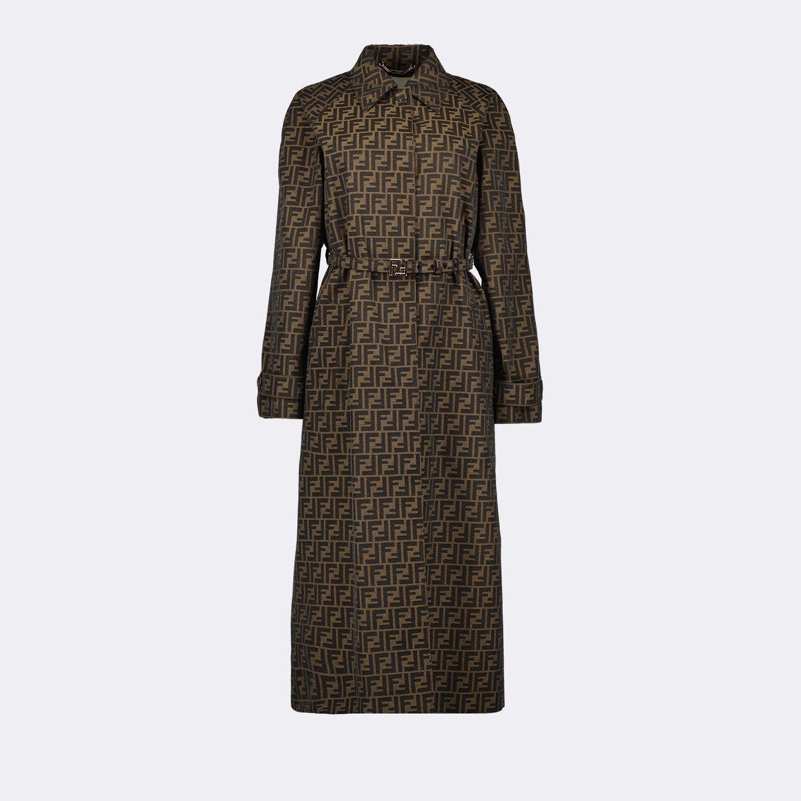 Manteaux Manteau trench FF Fendi Marron Femme