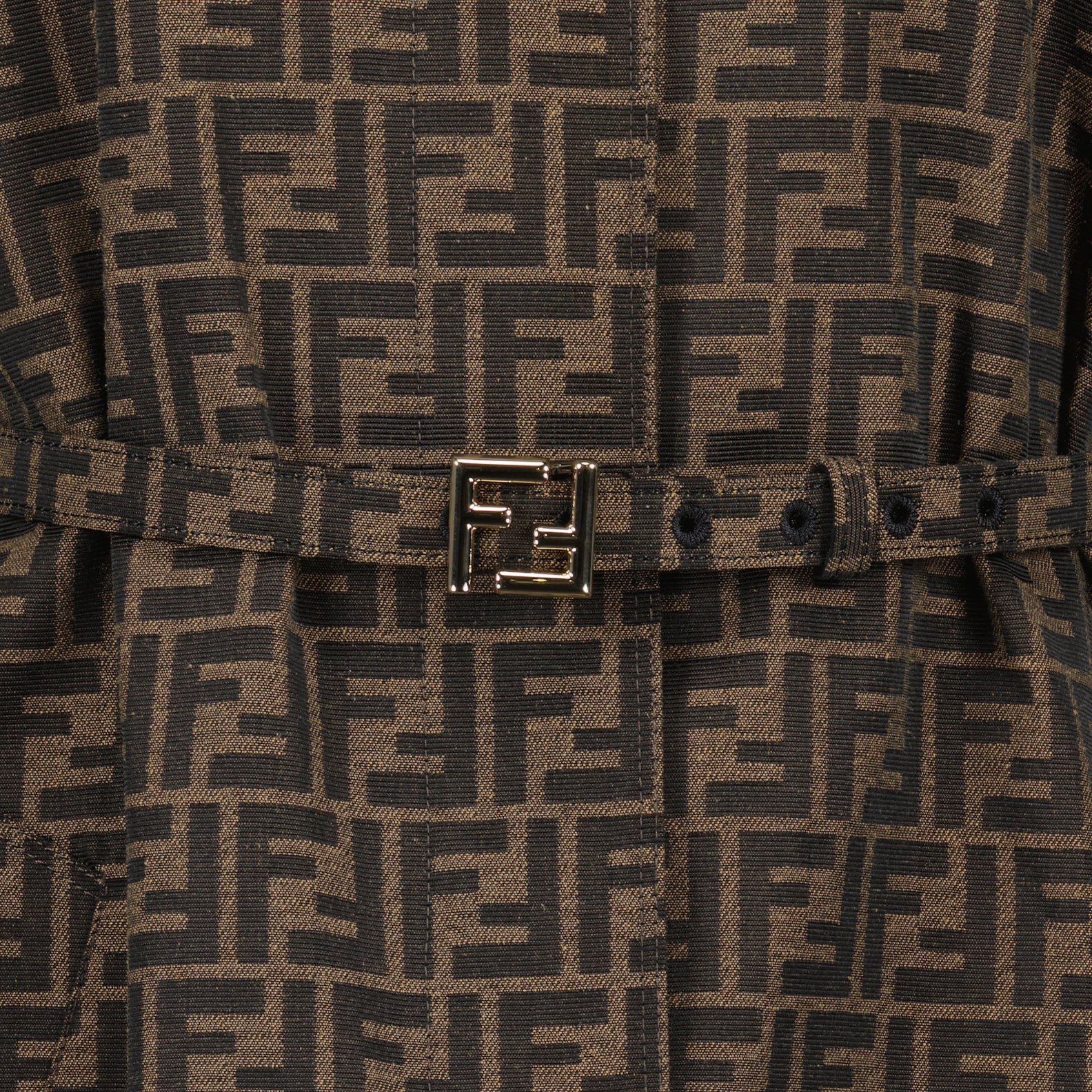 Manteaux Manteau trench FF Fendi Marron Femme