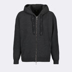 Sweatshirts Sweatshirt zippé en cachemire Fendi Gris Homme