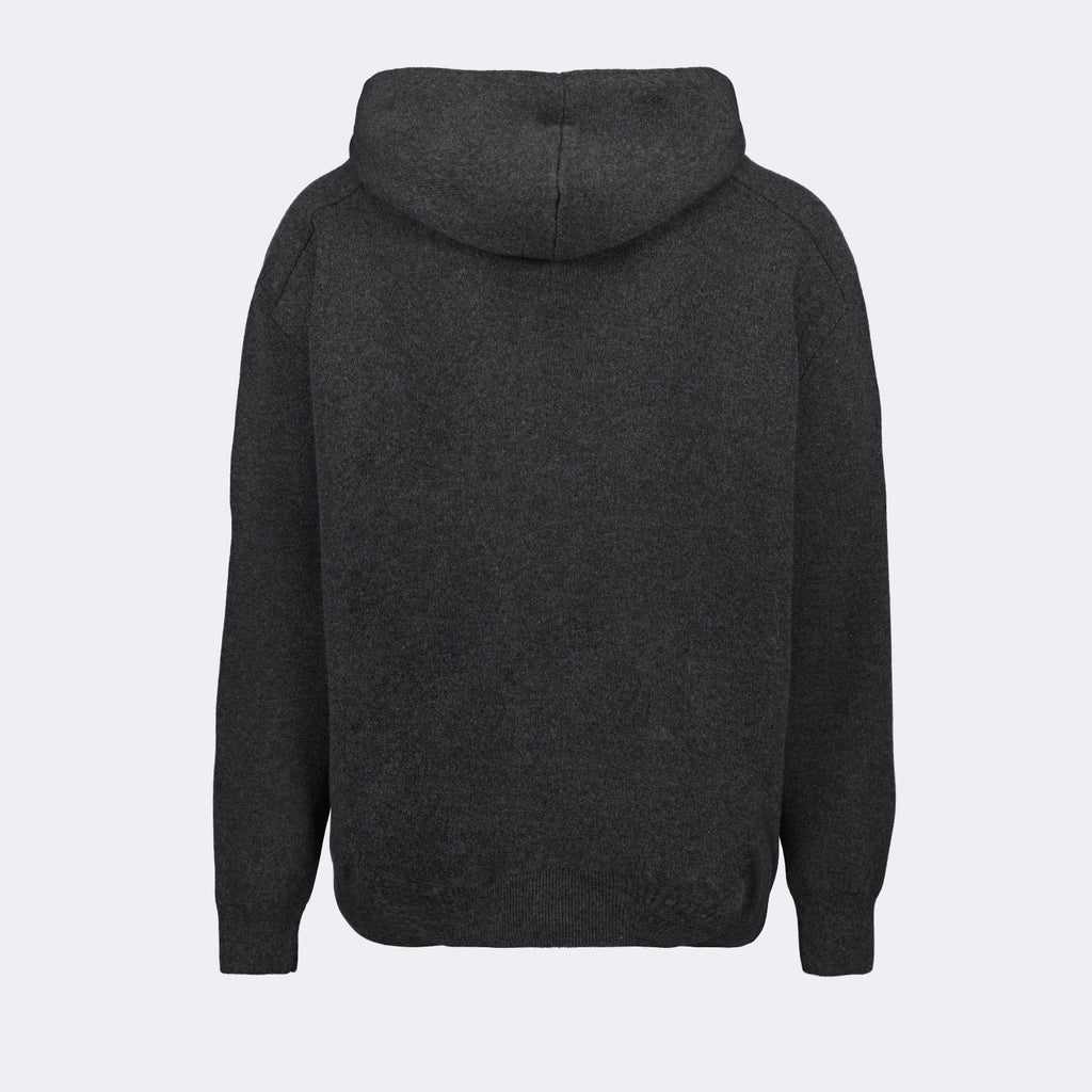 Sweatshirts Sweatshirt zippé en cachemire Fendi Gris Homme