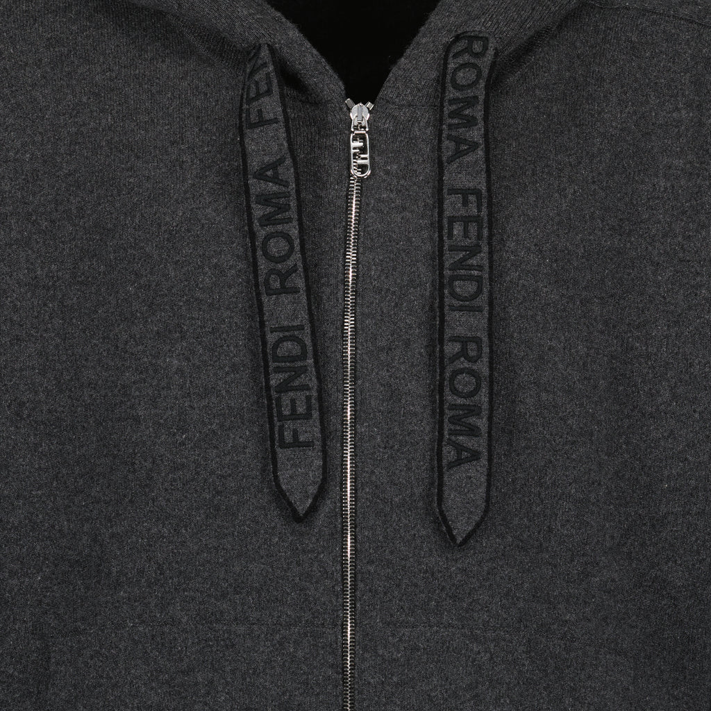 Sweatshirts Sweatshirt zippé en cachemire Fendi Gris Homme