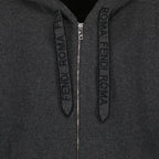 Sweatshirts Sweatshirt zippé en cachemire Fendi Gris Homme