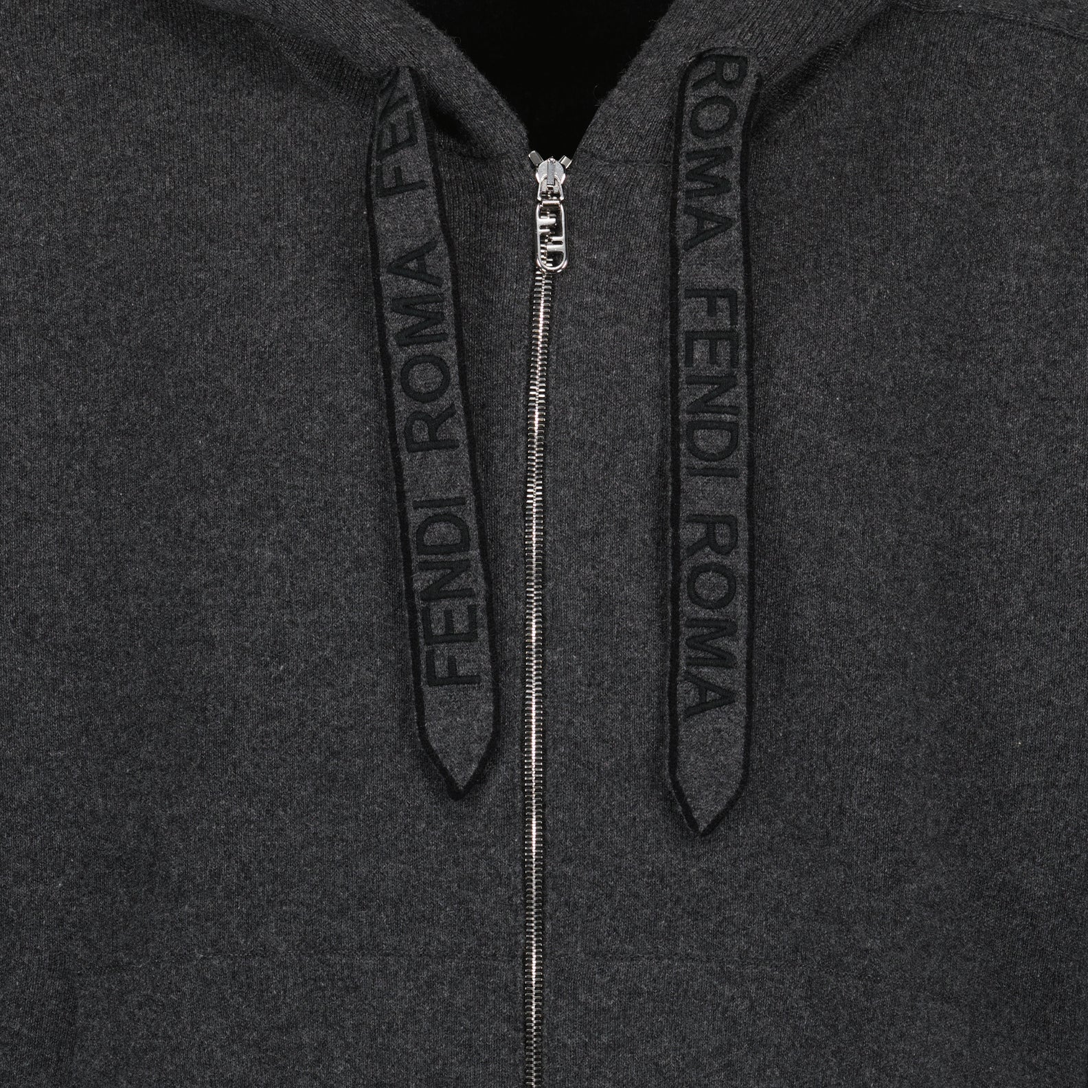 Sweatshirts Sweatshirt zippé en cachemire Fendi Gris Homme