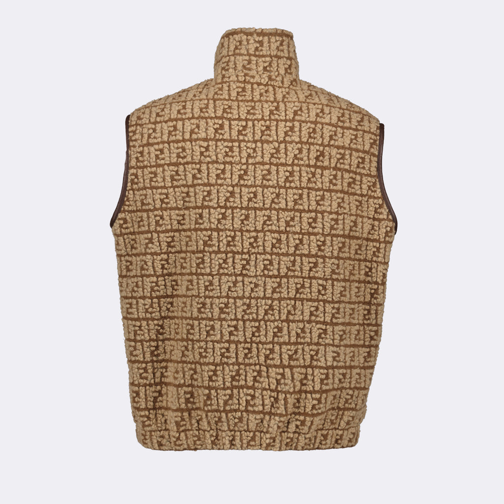 Jaquetas Colete Sem Mangas Fendi Bege Homme