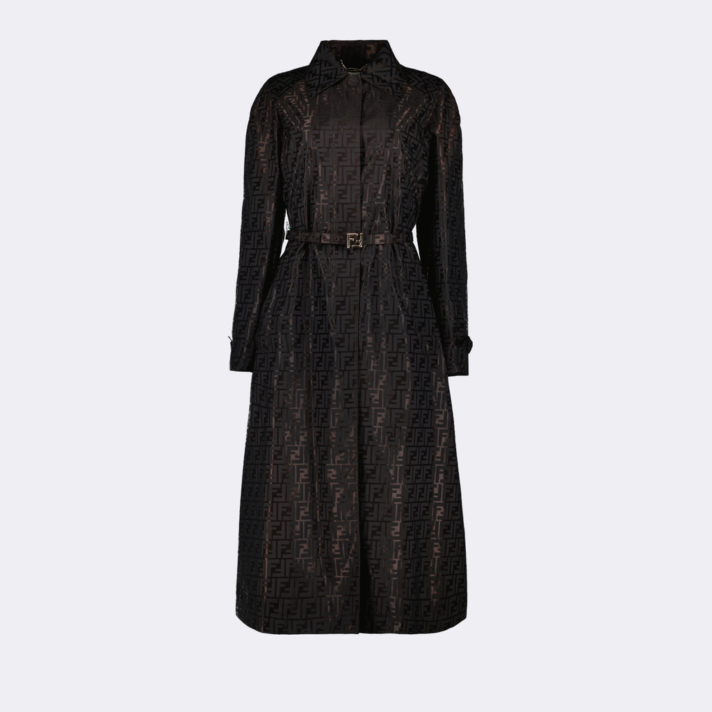 Manteaux Manteau trench FF Fendi Marron Femme