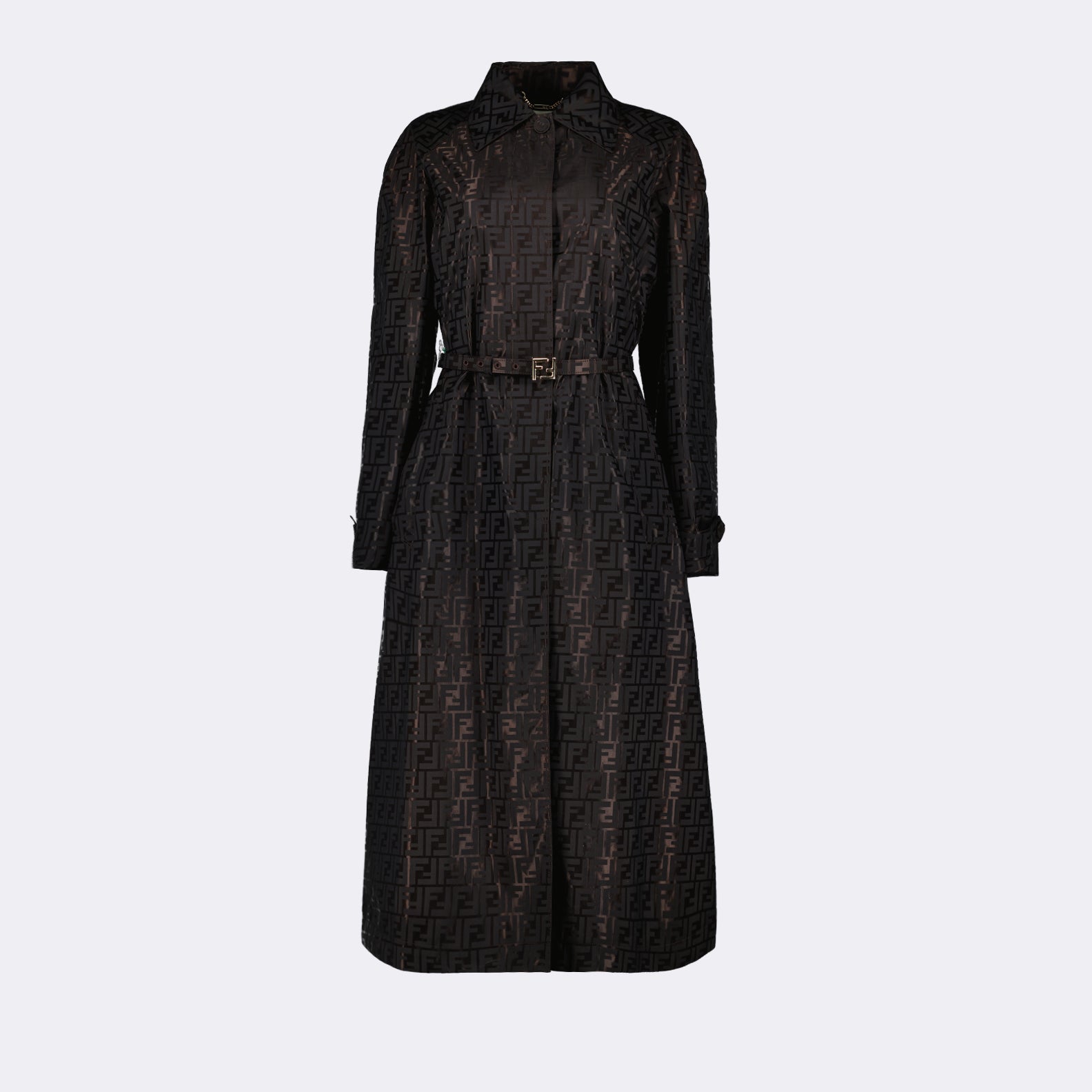 Manteaux Manteau trench FF Fendi Marron Femme