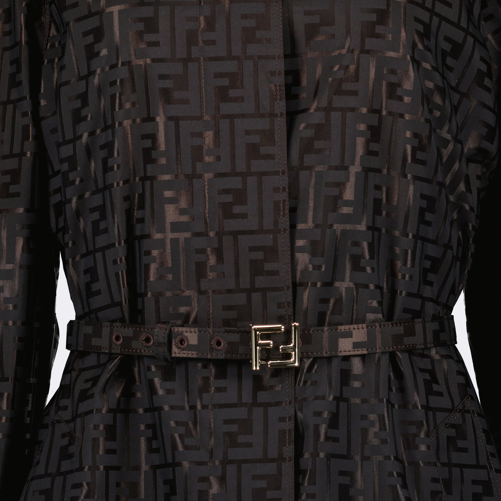 Manteaux Manteau trench FF Fendi Marron Femme