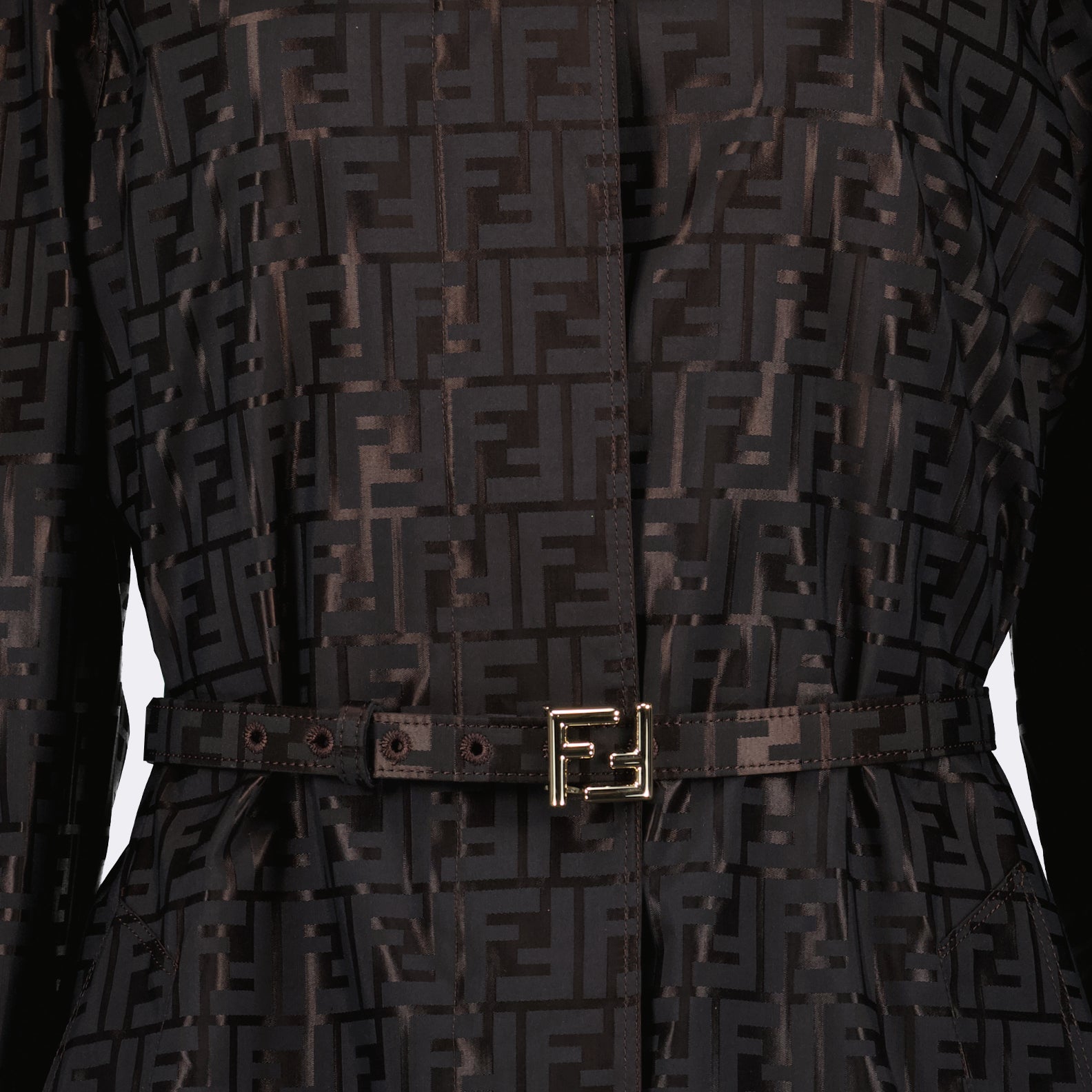 Manteaux Manteau trench FF Fendi Marron Femme