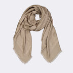 Lenços e luvas Châle en soie et laine Fendi Cinza Femme