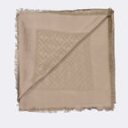 Lenços e luvas Châle en soie et laine Fendi Cinza Femme