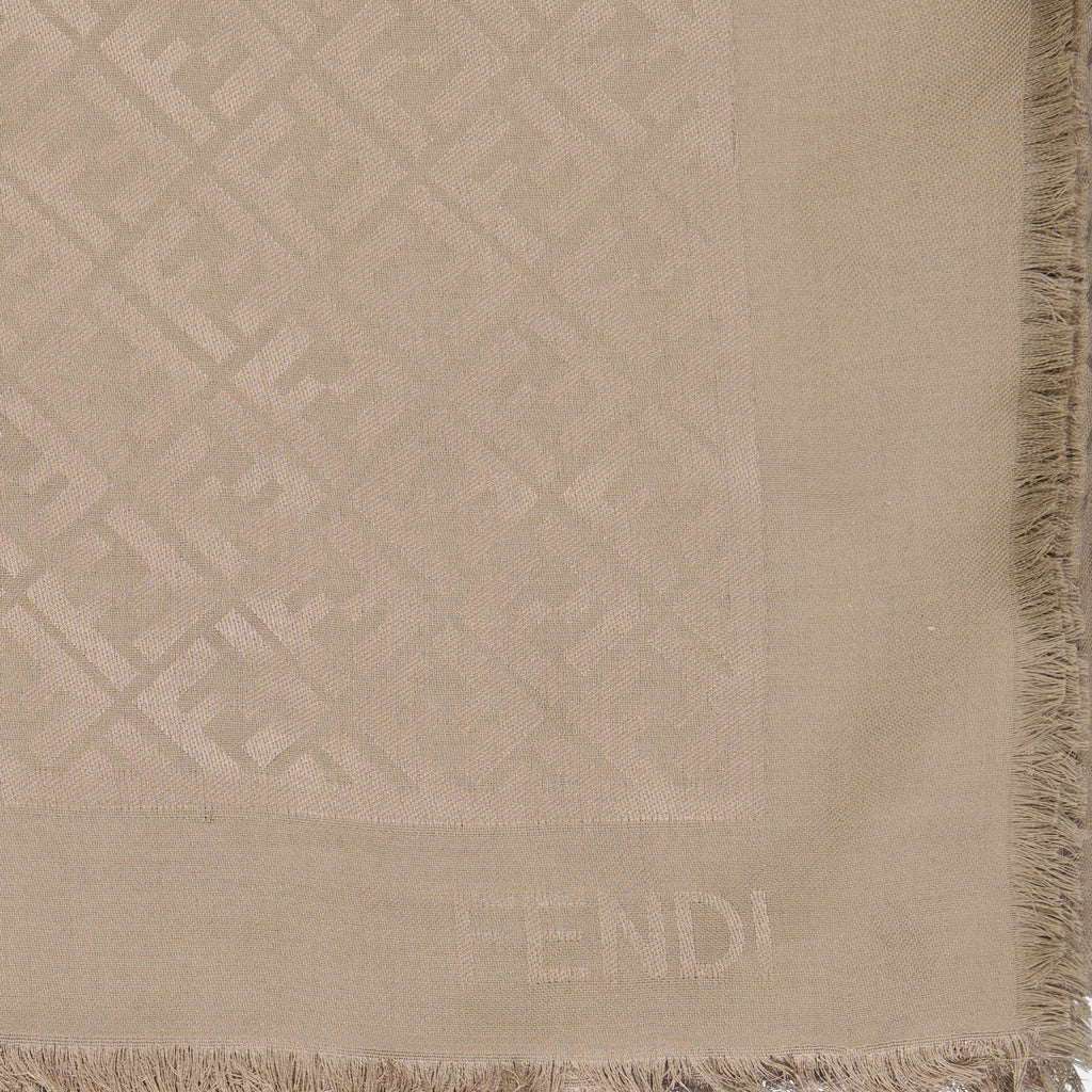 Lenços e luvas Châle en soie et laine Fendi Cinza Femme