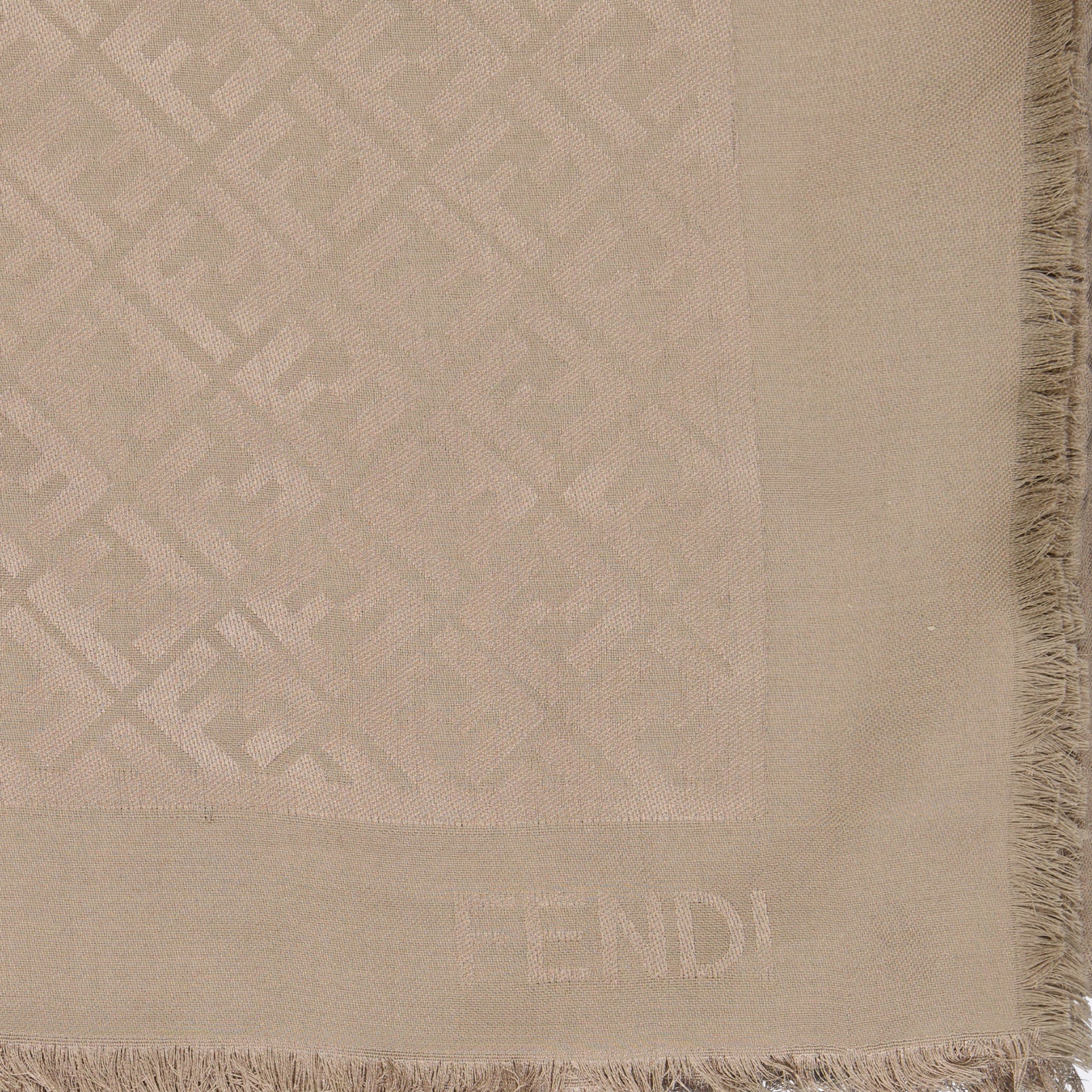 Lenços e luvas Châle en soie et laine Fendi Cinza Femme