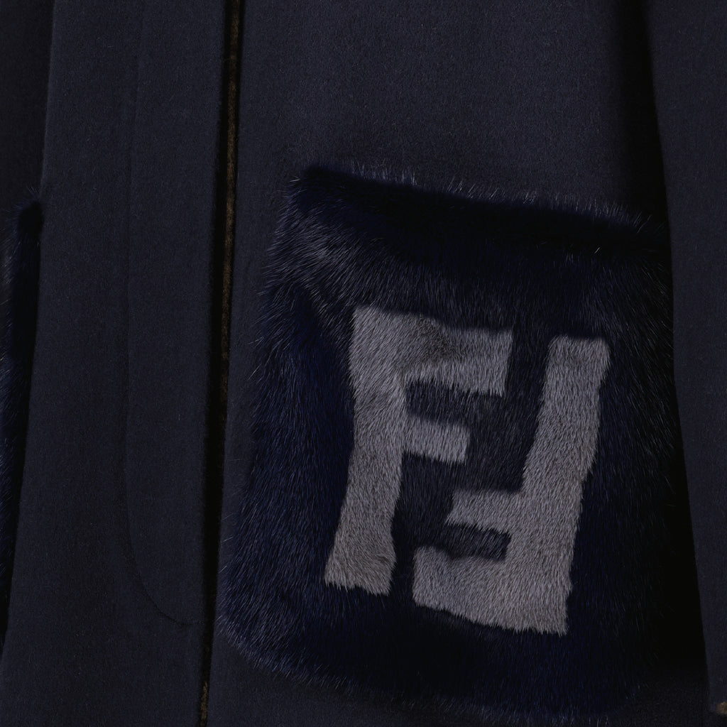 Manteaux Manteau en laine Fendi Bleu Femme