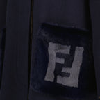 Manteaux Manteau en laine Fendi Bleu Femme