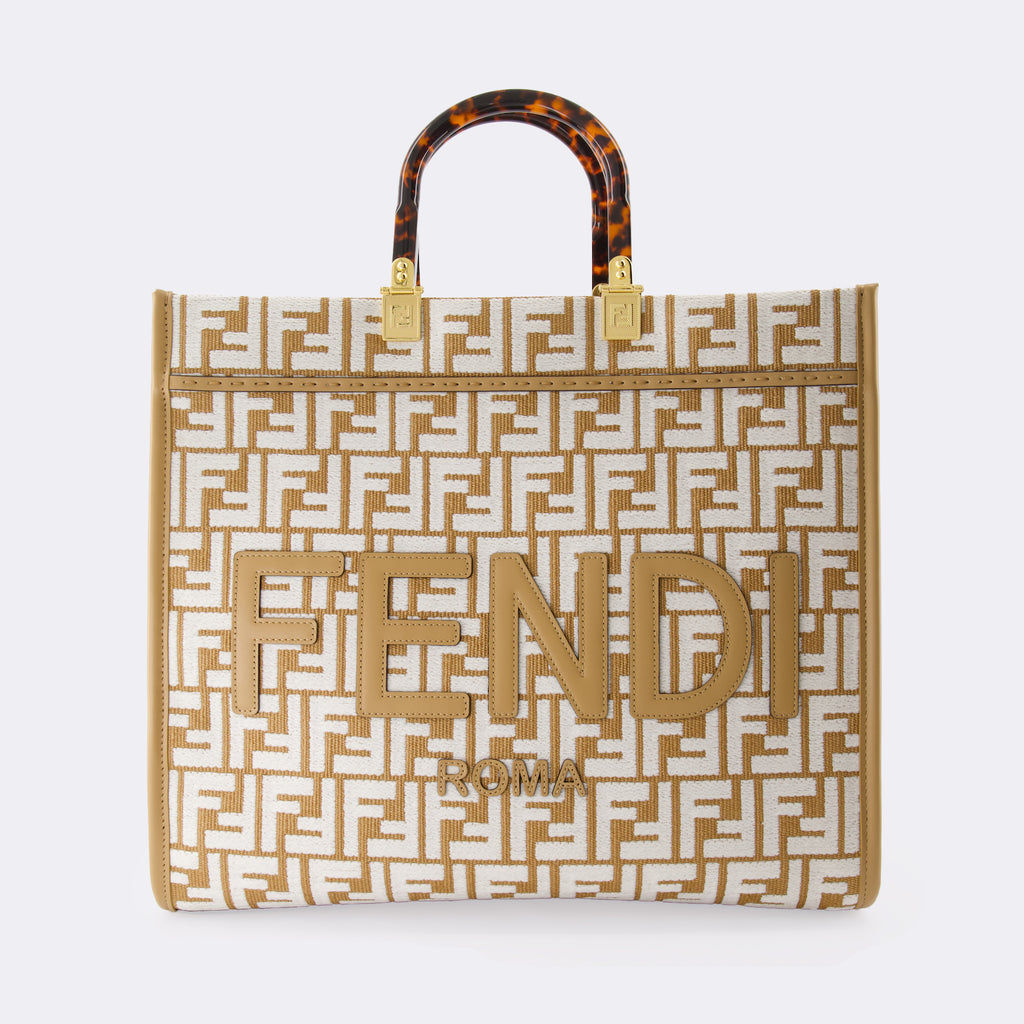 Borse tote Sac cabas Sunshine Fendi Beige Femme