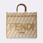 Borse tote Sac cabas Sunshine Fendi Beige Femme