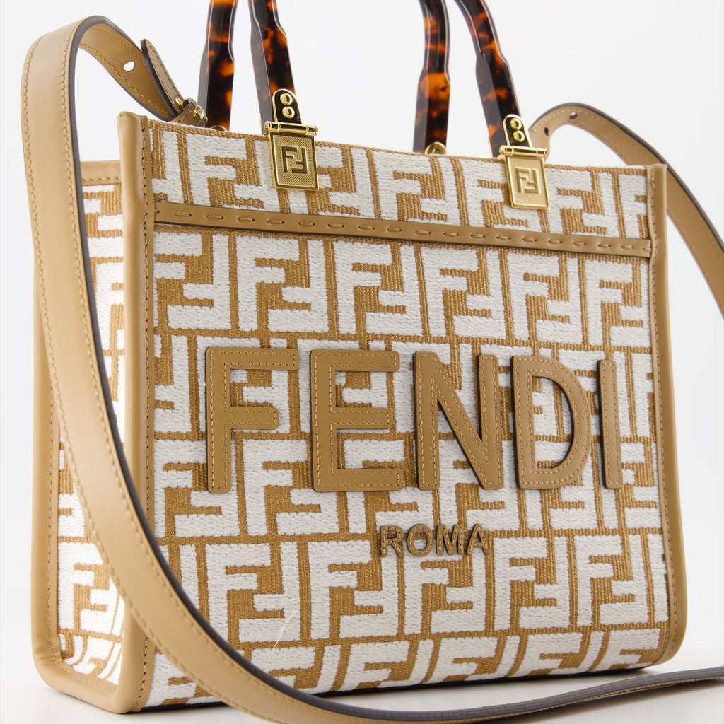 Sacs cabas Sac Sunshine small Fendi Beige Femme