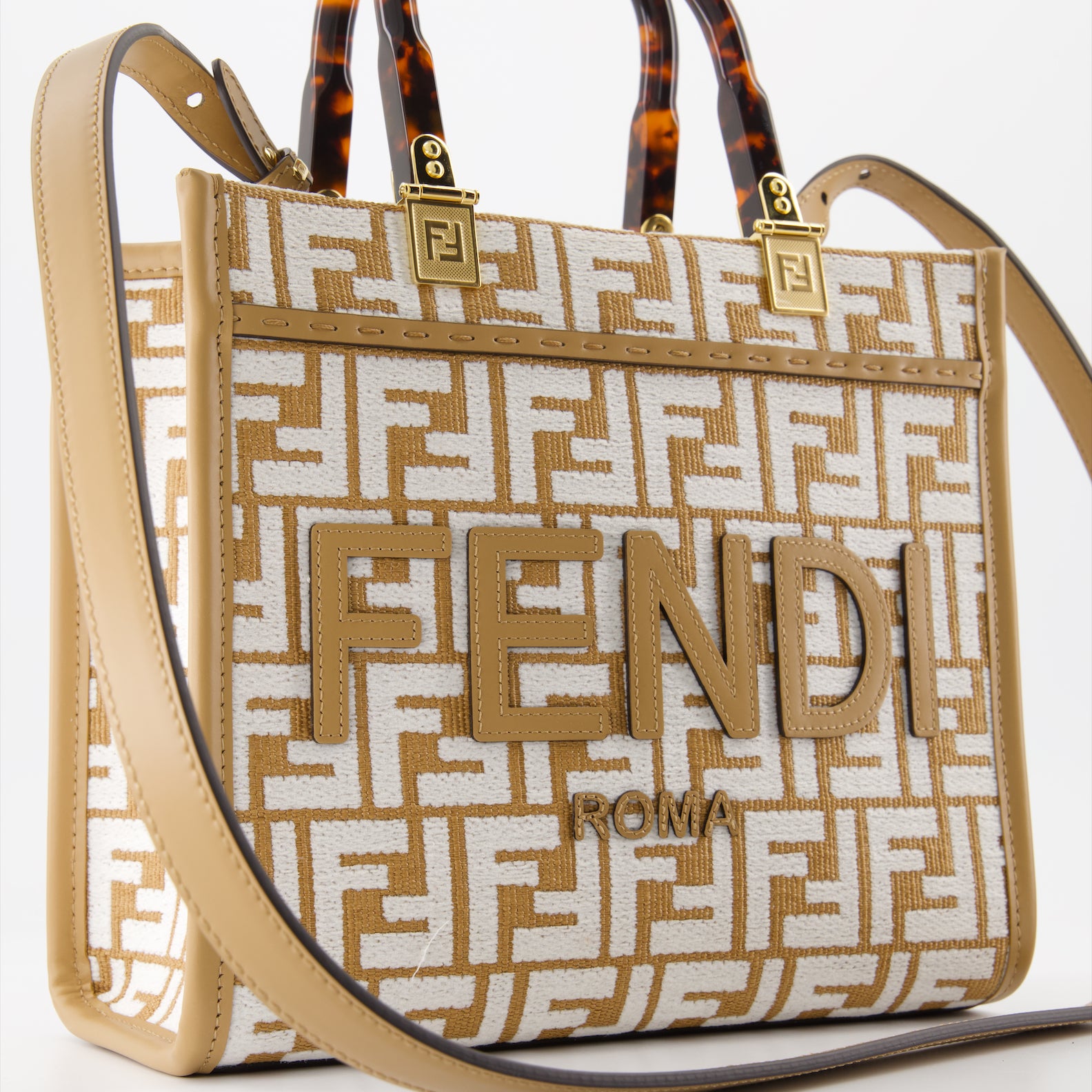 Sacs cabas Sac Sunshine small Fendi Beige Femme