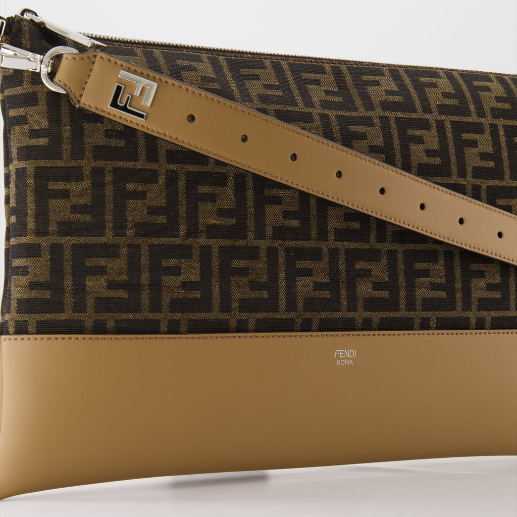 Pochettes Pochette FF Fendi Marron Homme