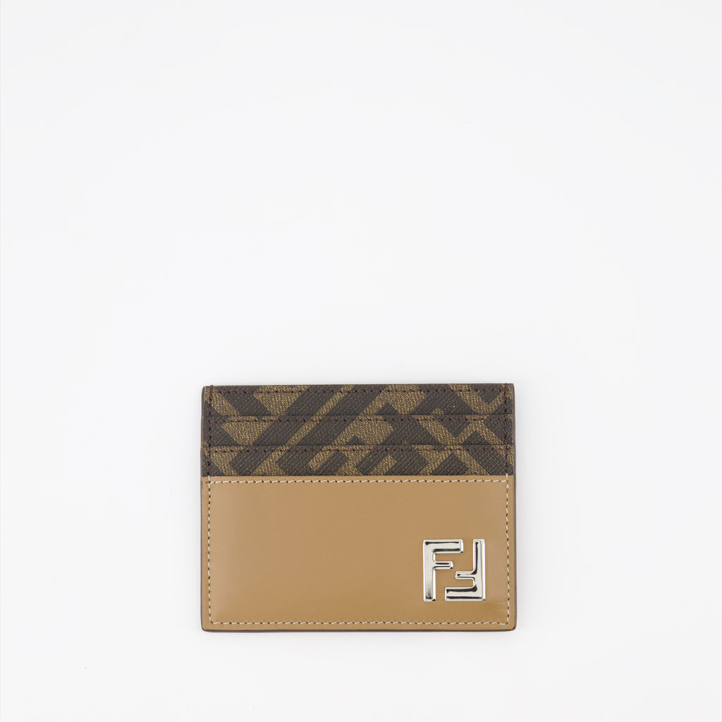 Small leather goods FF Squared Card Holder Fendi Brown Man
