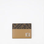 Small leather goods FF Squared Card Holder Fendi Brown Man