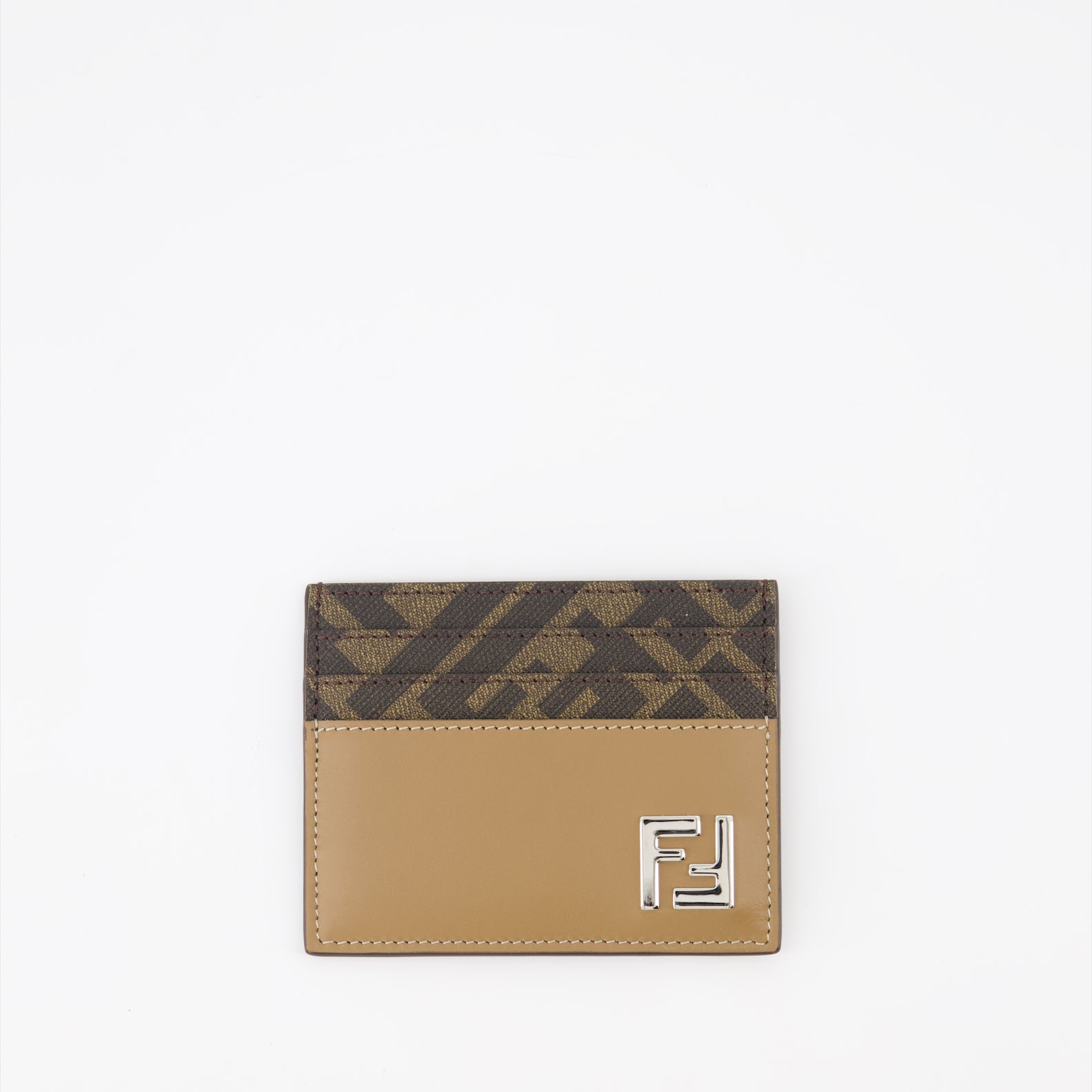 Small leather goods FF Squared Card Holder Fendi Brown Man