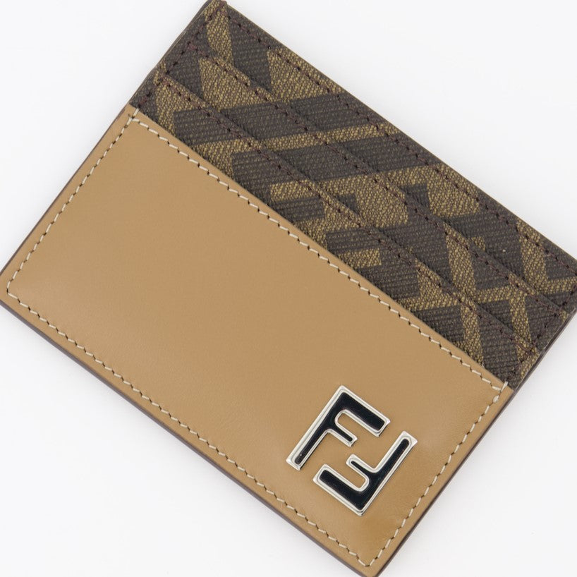 Small leather goods FF Squared Card Holder Fendi Brown Man