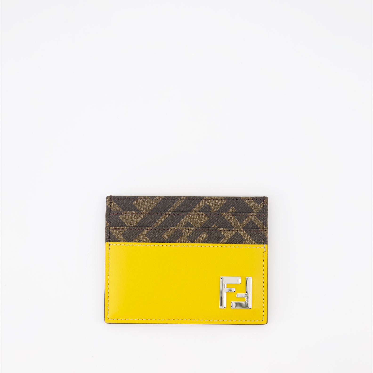 Small leather goods FF Squared Card Holder Fendi Yellow Man