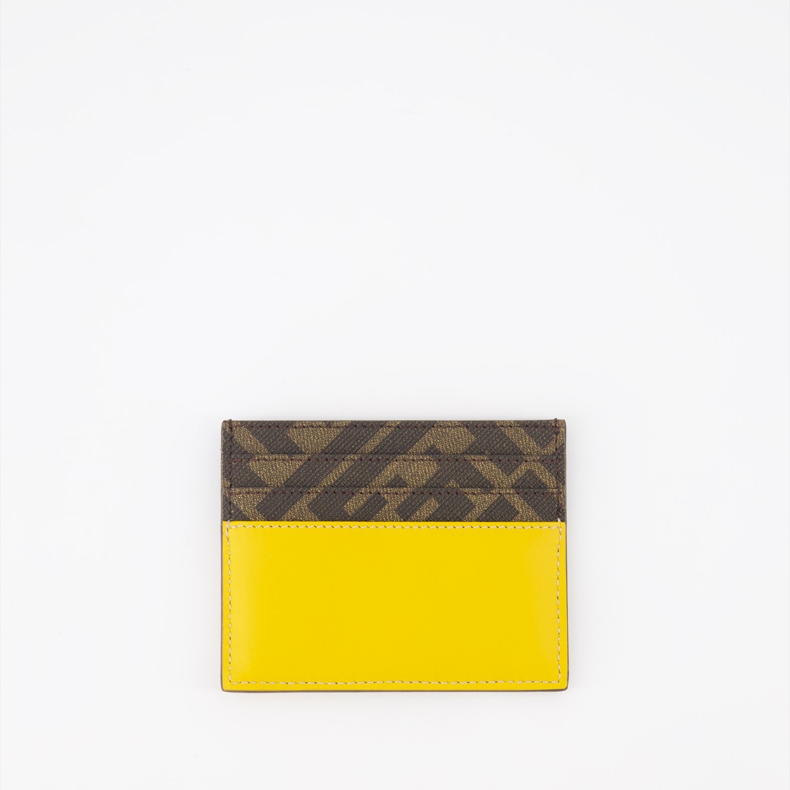 Small leather goods FF Squared Card Holder Fendi Yellow Man