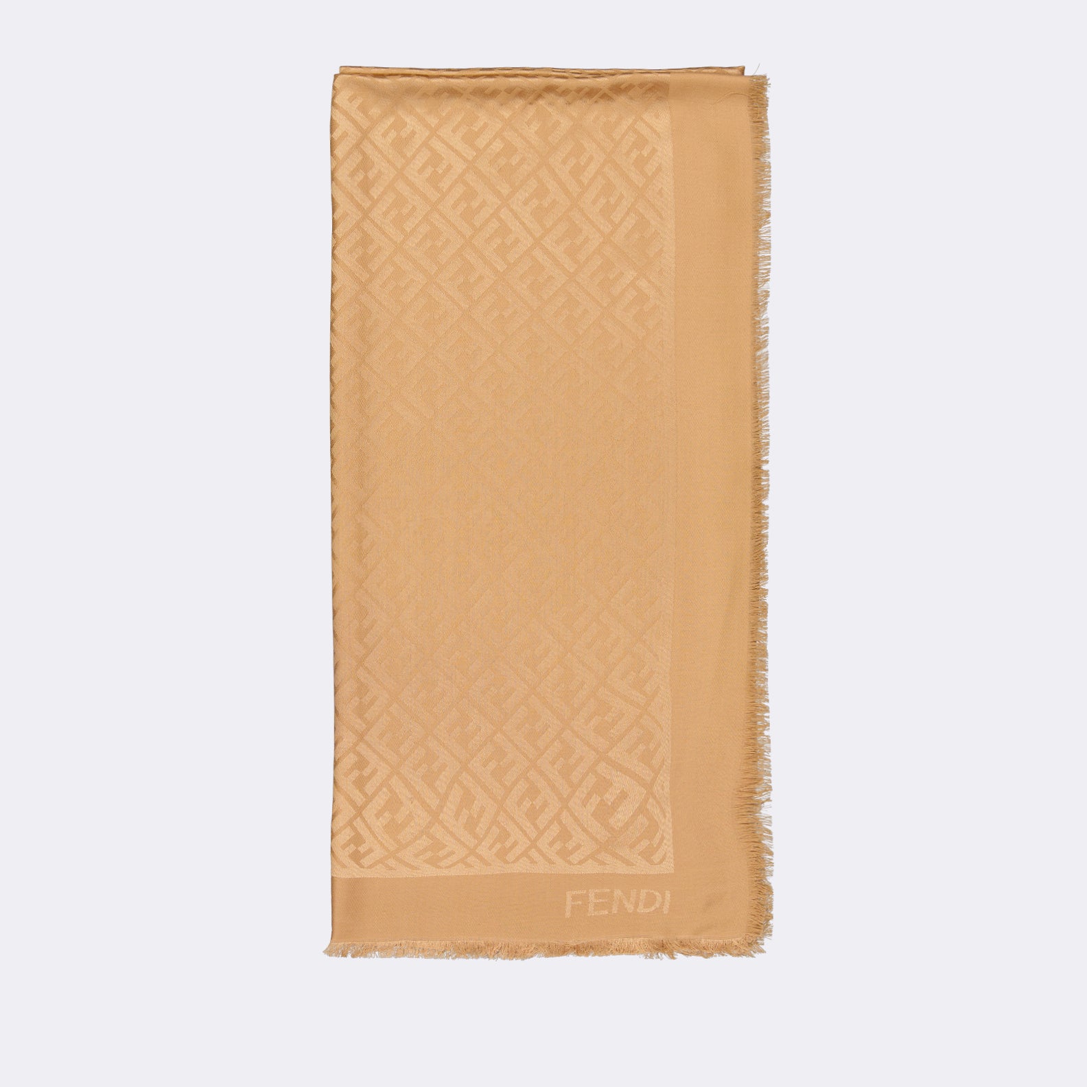 Lenços e luvas Châle en soie et laine Fendi Bege Femme